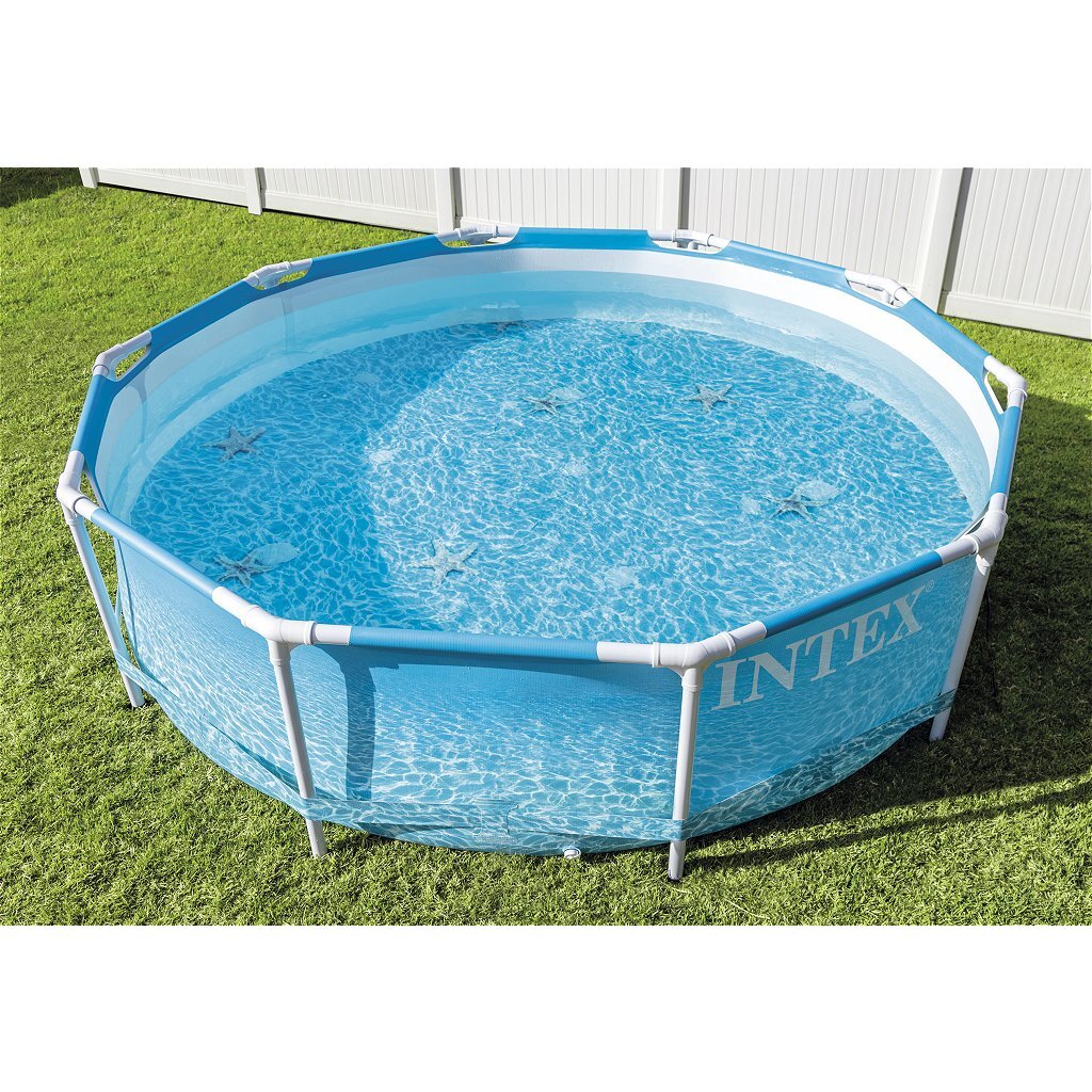 Intex 28206NP Strandside Metal Frame schwamme Pool 305x76 cm ouni Filterpompel