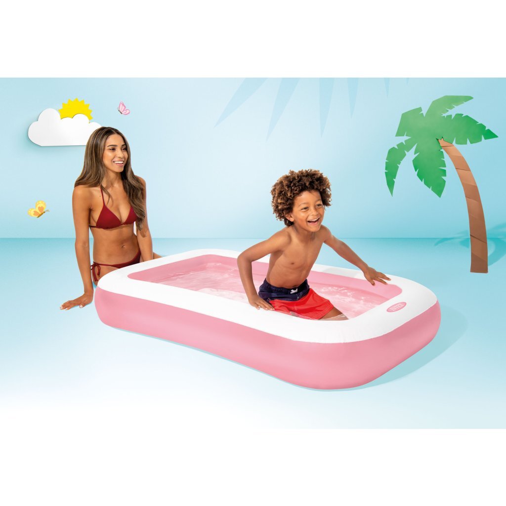 Piscina per bambini rettangolare - rosa