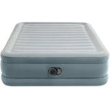 Intex 64824nd Queen Trend Premium Comfort 2-Personen-Luftmatratze 203x152x46 cm + integrierte Pumpe grau