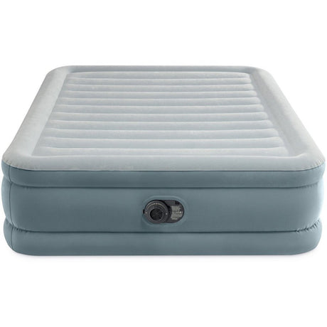 Intex 64824nd Queen Trend Premium Comfort 2-Personen-Luftmatratze 203x152x46 cm + integrierte Pumpe grau