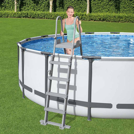 BESTWAY SWIVE POOL LEADDER FLOSCLEAR mit 4 Stufen 132 cm