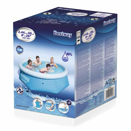 BESTWAY -Schwimmbad aufblasbar schnelles Set um 244x66 cm 57265
