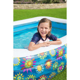 BESTWAY CHEUPS SWIPING POOL Blasbar 229x152x56 cm Blau