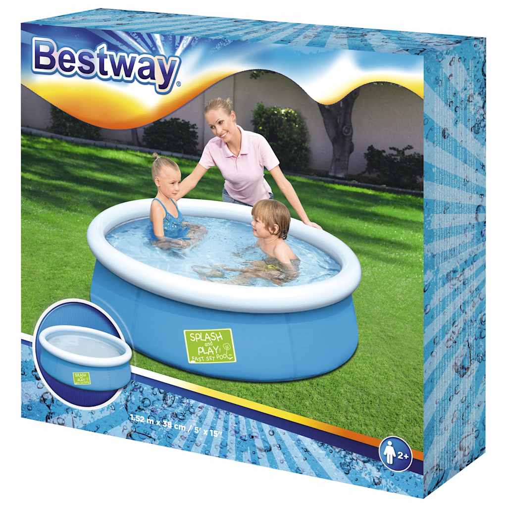 Bestway Swimming Pool med uppblåsbar kant, 152 cm