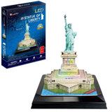 Kubisches lustiges 3D-Puzzle Freiheitsstatue + LED-Beleuchtung 37 Teile