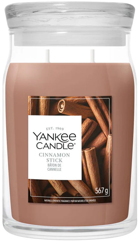 Yankee Candle – Zimtstangen-Duftkerze im großen Glas – 90 Brennstunden – zwei Dochte