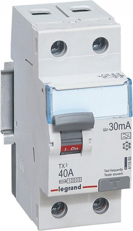 Legrand 411560 tx3 fi 40a 2p 30ma a aardlekschakelaar 40 a 0.03 a 230 v