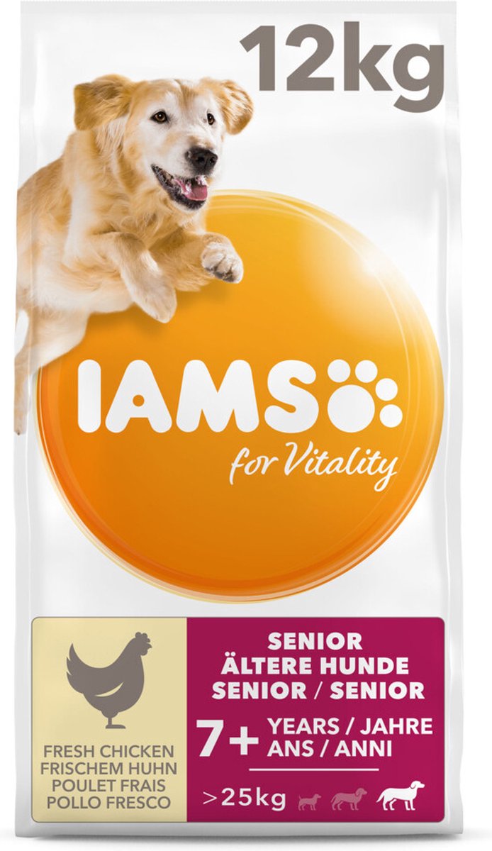 Iams Hund Senior großes Huhn 12 kg