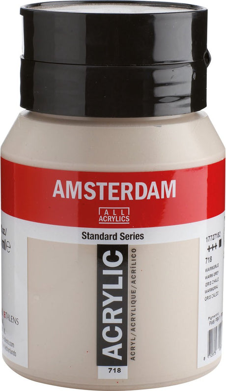 Amsterdam standard series acrylverf pot 500 ml warmgrijs 718
