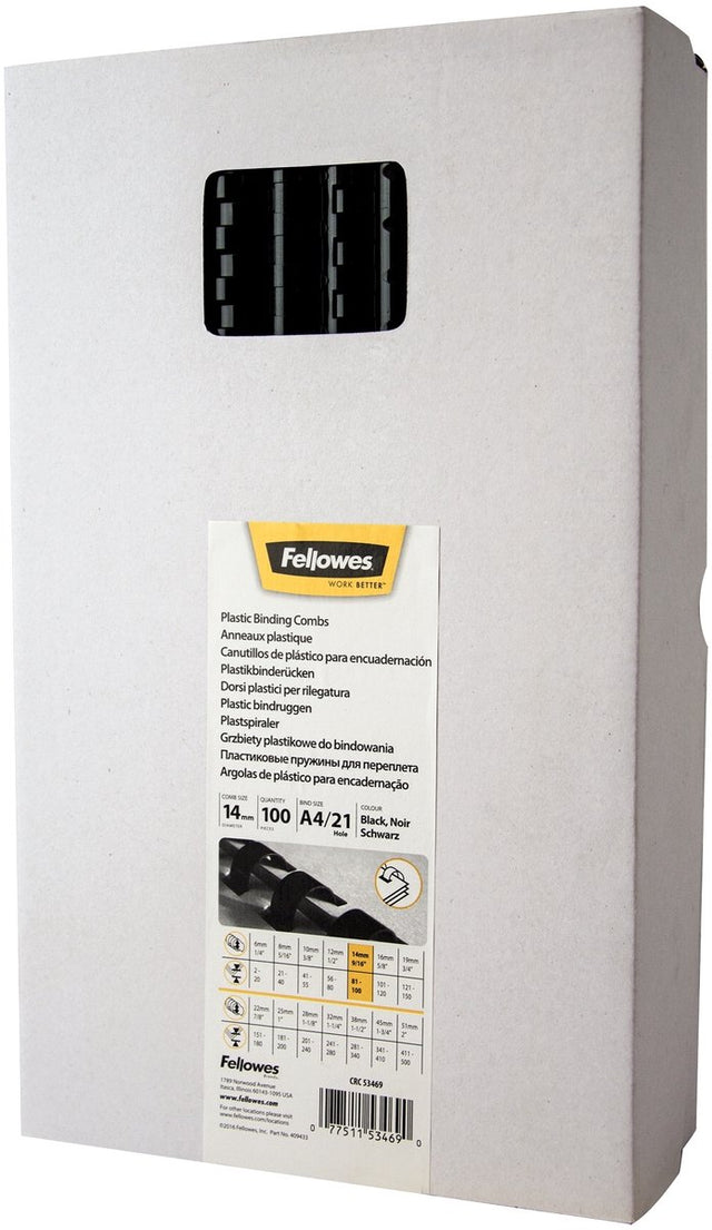 Fellowes Binderücken 14 mm schwarz