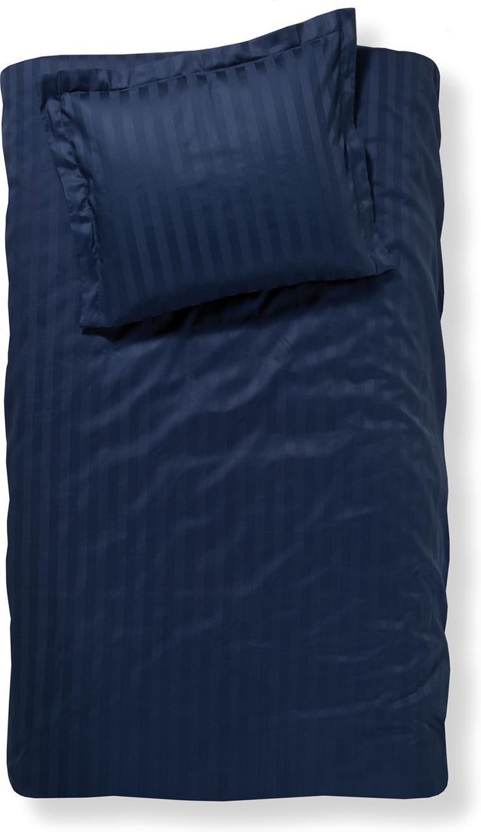 Damai linea - dekbedovertrek - 140x200 220 cm - eenpersoons - indigo + 1 kussensloop 60x70