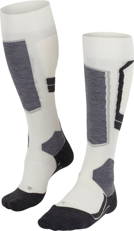 Falke sk4 warme dünne Wolle Funktionsmaterial Skisocken Damen Weiß - Größe 41-42