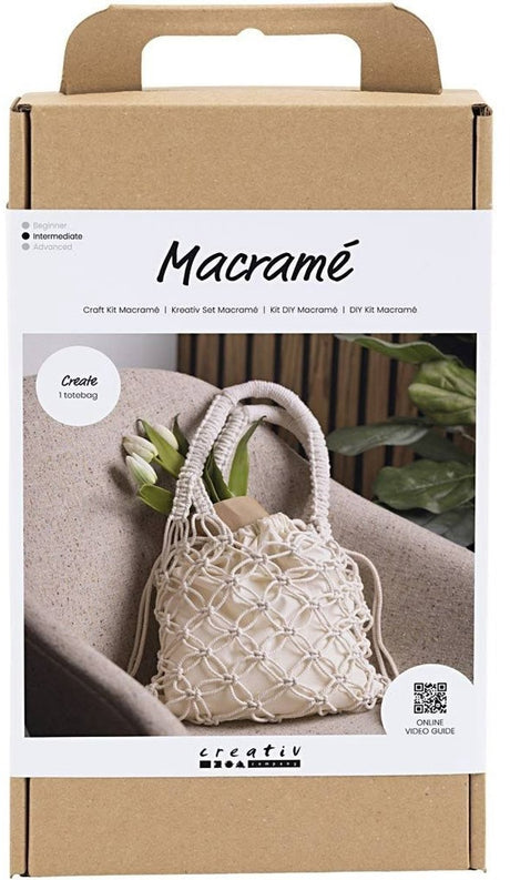 Creative Creativ Company Hobby-Set Makramee-Tasche weiß