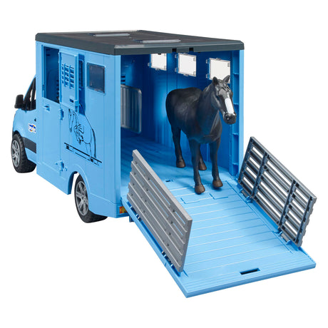Bruder Mercedes Benz Sprinter Tiertransport mit Pferd