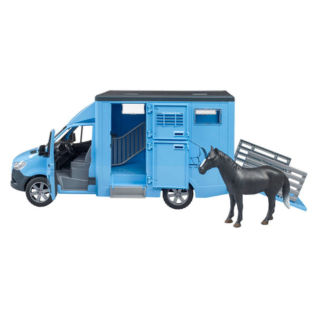 Bruder Mercedes Benz Sprinter Tiertransport mit Pferd