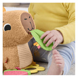 Fisher-Price Snacking Capybara Kuscheltier – Sinnesspielzeug mit Beißring und Rassel