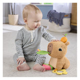 Fisher-Price Snacking Capybara Kuscheltier – Sinnesspielzeug mit Beißring und Rassel
