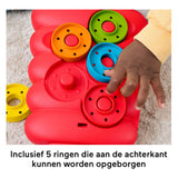 Fisher-Price-Rollringe im wackeligen Stapelturm
