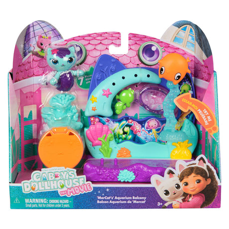 Gabbys Puppenhaus, Gabbys Puppenhaus, der Film – Aquarium-Balkon-Spielset mit Meerjungfrau-Katze