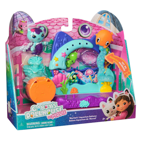 Gabbys Puppenhaus, Gabbys Puppenhaus, der Film – Aquarium-Balkon-Spielset mit Meerjungfrau-Katze