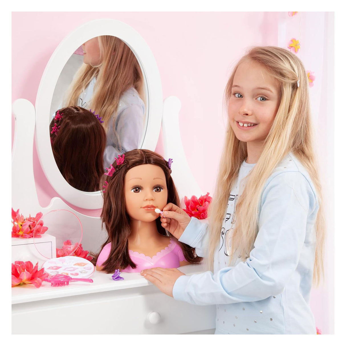 Bayer-Design – Kapuzenkopf Charlene Supermodel – braune Haare