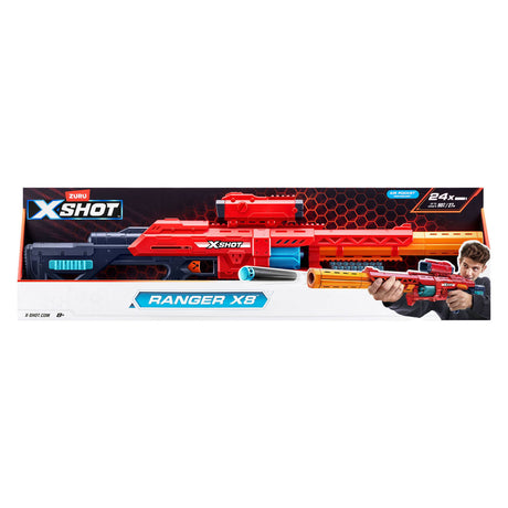 Xshot Zuru X-Shot Excel Red Range X8 Blaster mit 24 Pfeilen
