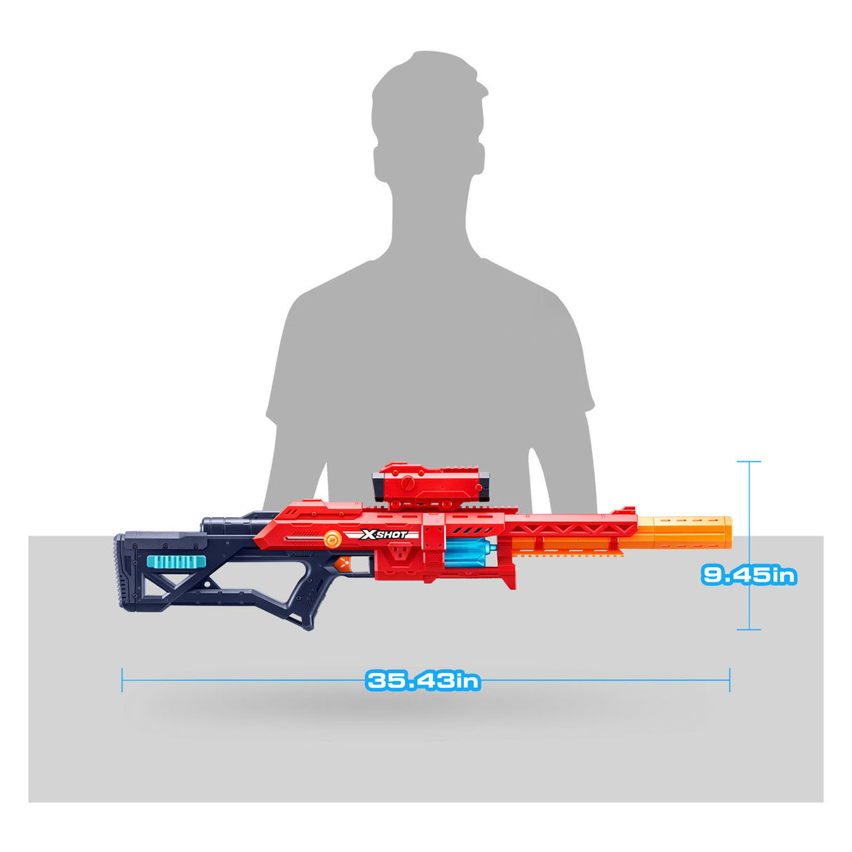 Xshot Zuru X-Shot Excel Red Range X8 Blaster mit 24 Pfeilen