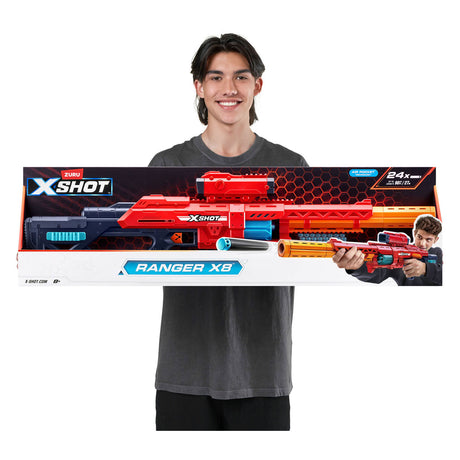 Xshot Zuru X-Shot Excel Red Range X8 Blaster mit 24 Pfeilen