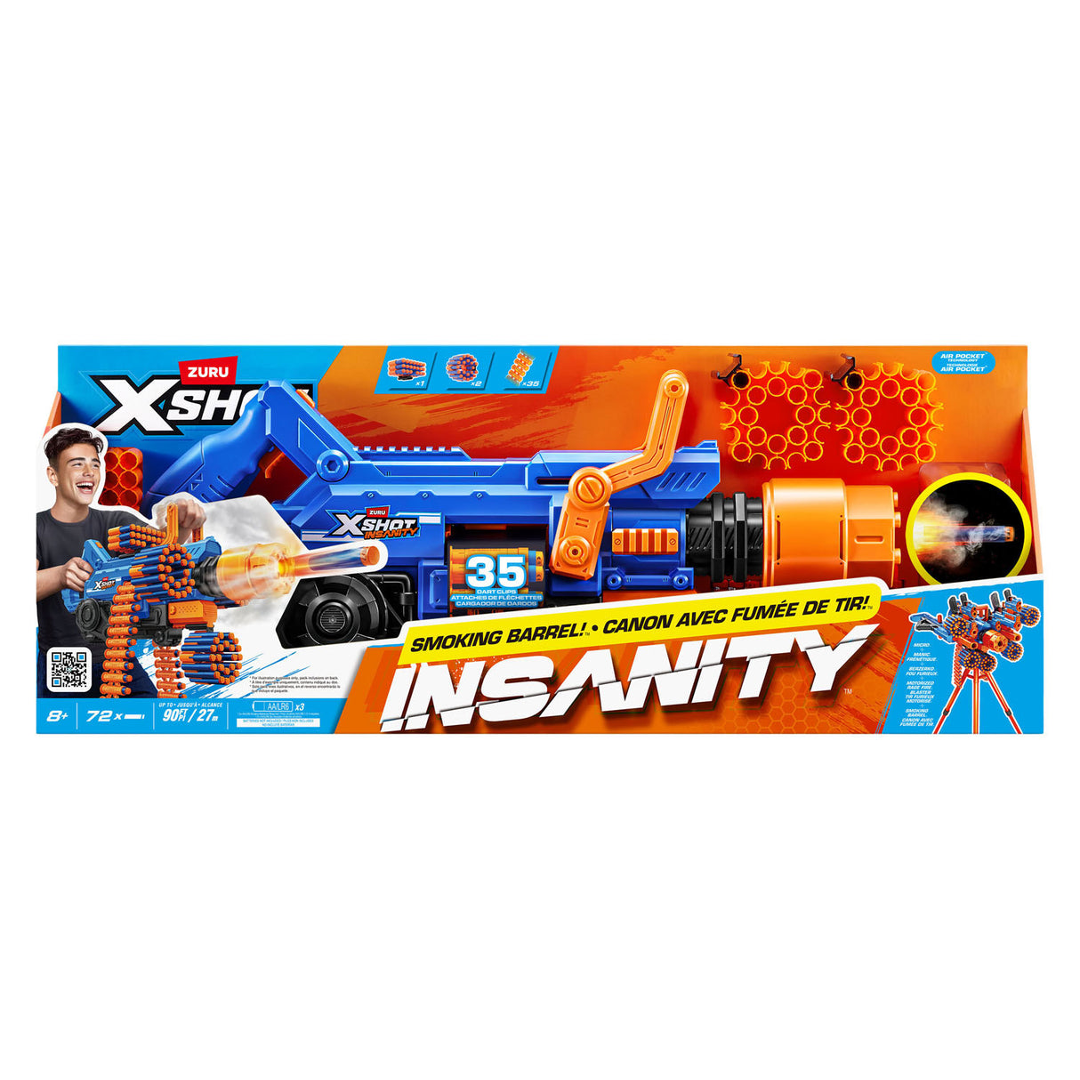 Xshot Zuru X-Shot Insanity Smoking Barell – 72 Darts