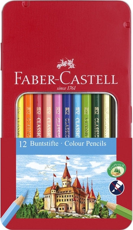 Faber-Castell Buntstifte – Schloss – Dose 12 Stück – fc-115801
