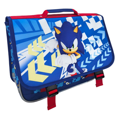 Sonic schooltas met 2 compartimenten en voorvak