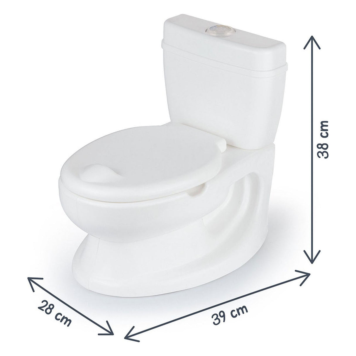Dolu pädagogische Kindertoilette mit Sound weiß
