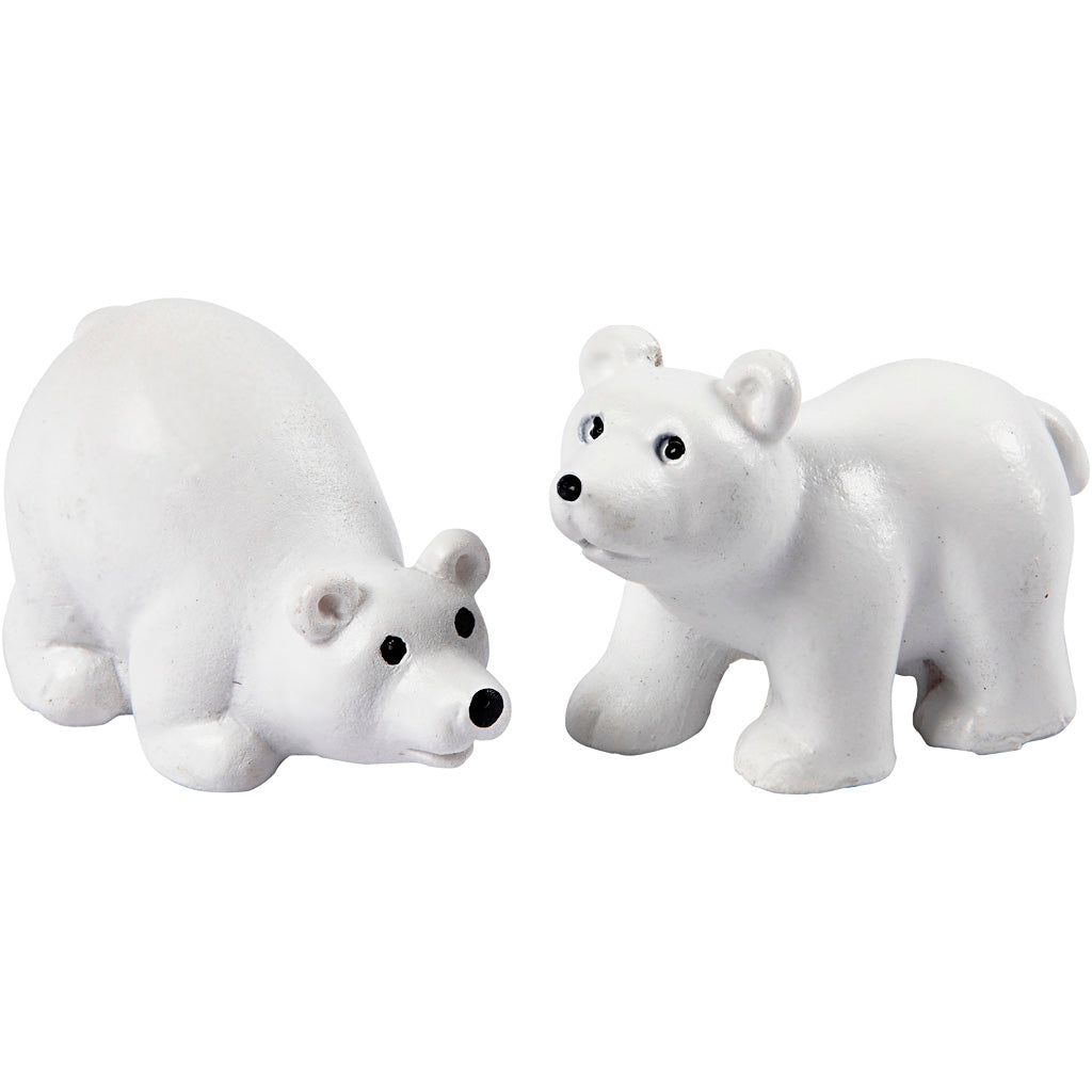 Creativ Company Miniaturfiguren, H: 30 mm, L: 45 mm, weiß, 2 Stück 1 Box