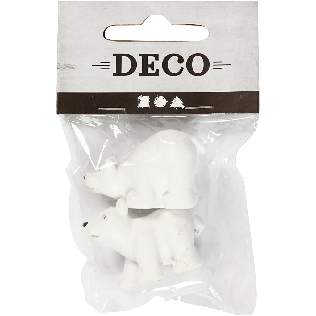 Creativ Company Miniaturfiguren, H: 30 mm, L: 45 mm, weiß, 2 Stück 1 Box