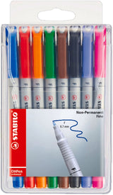 Stabilo ohpen fijn uitwisbare marker in etui - 8dlg.