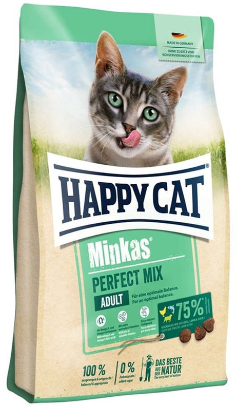 Happy Cat Perfect Mix erwachsenes Geflügel, Lammfisch – 10 kg