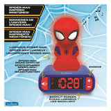 Lexibook-Wecker mit Nachtlicht, 3D-Design, Spiderman und Soundeffekten