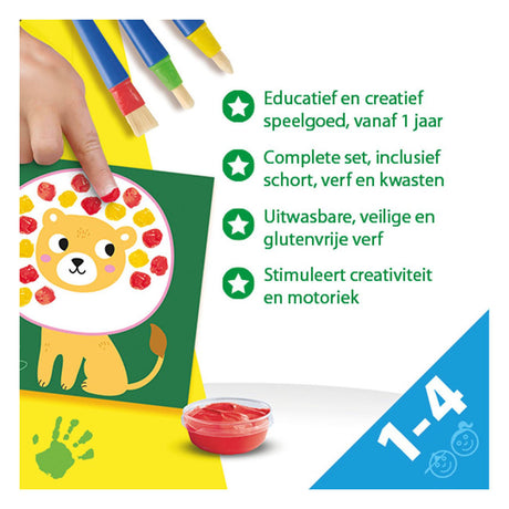 Ses creative – meine erste Fingermalerei-Kreation – Mega-Bastelset für Kinder ab 1 Jahr – inklusive Farbe und Farbkarten – perfekt für kleine Künstler