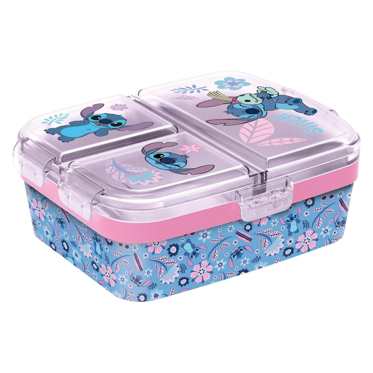 Disney stitch broodtrommel met 3 compartimenten