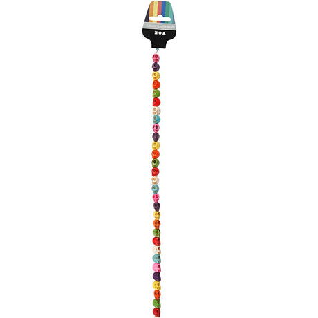 Creativ Company Howlith Perlen Totenköpfe 12 mm Multi 32 Stück
