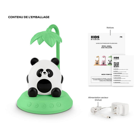 Bigben Hibuddies Hibuddies Nachtlampenwecker mit Soundeffekten für Kinder – Tai der Panda – Schlaftrainer