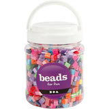 Creativ Company Multi Mix, Größe 8x8 mm, Lochgröße 2,5 mm, ca. 950 Stück, 500 g, 700 ml 1 Karton