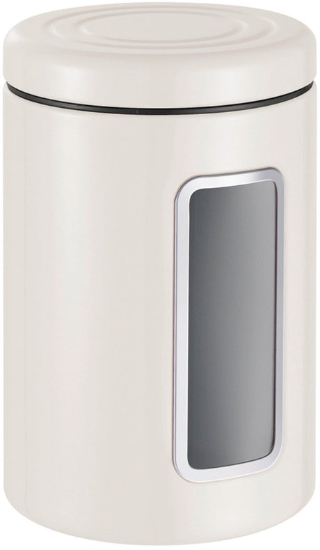 Wesco Classic Line Vorratsbehälter mit Fenster | 2 Liter | Metall - Mattsand | Vorratsglas