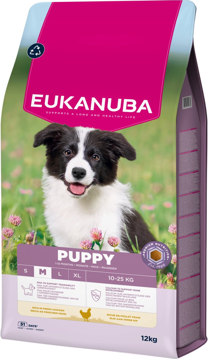 Eukanuba puppy medium breed kip - hondenbrokken - 12 kg