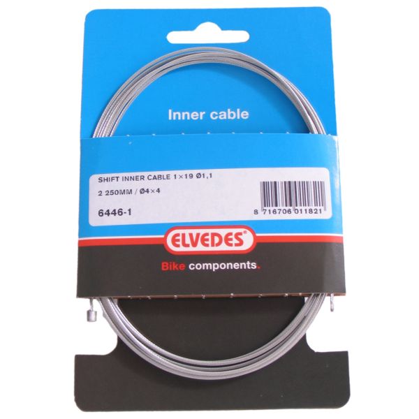 Elvedes Link Innenkabel 2250 mm verzinkt ø1,1 mm Shimano Sram N-Nippel (auf Karte)