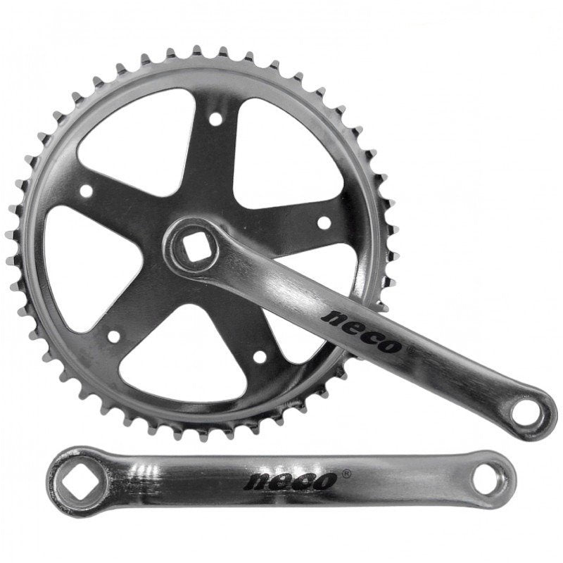 Neco Crankset 46 TANDS Spieloos 1 2x1 8 Ocelový chrom 170 mm