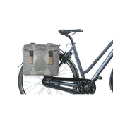 Basilel Elegance Doppelfahrradsack, Chateau Taupe, Recycling Pet, Universal Bridge, 40-49L