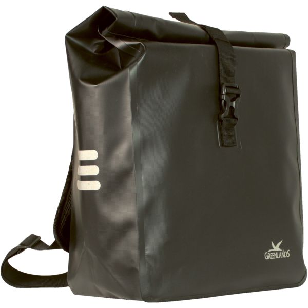 Greenlands 100 % wasserdichter Rucksack-Fahrradtasche 23 Liter 31 x 50 x 15 cm – Schwarz