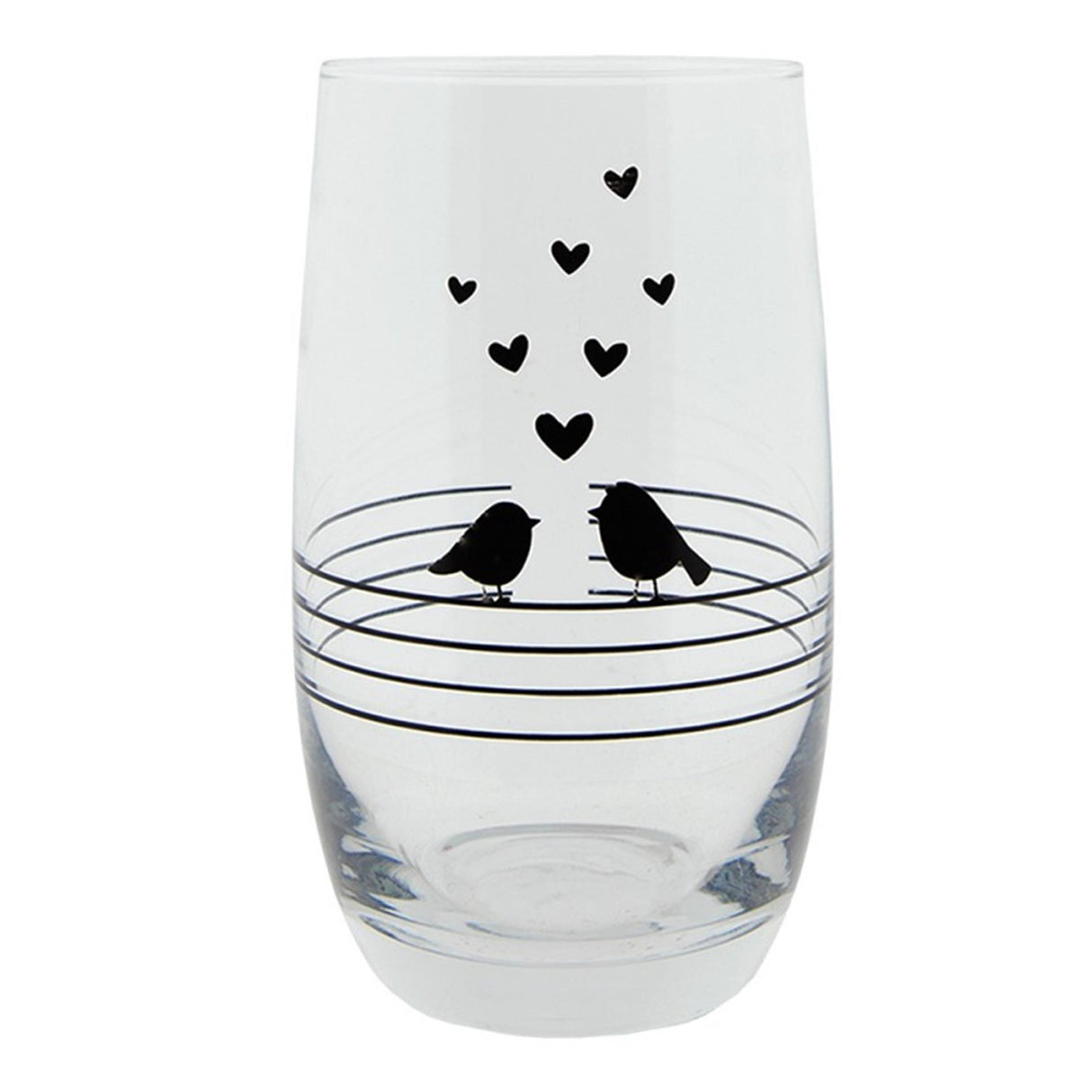 Clayre Eef Trinkglas Vögel 320ml