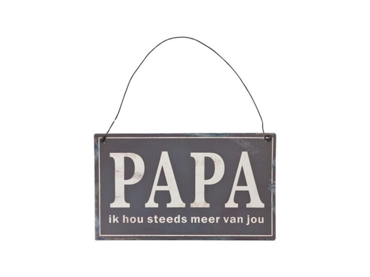 Clayre Eef Texttafel Papa 17x1x10cm